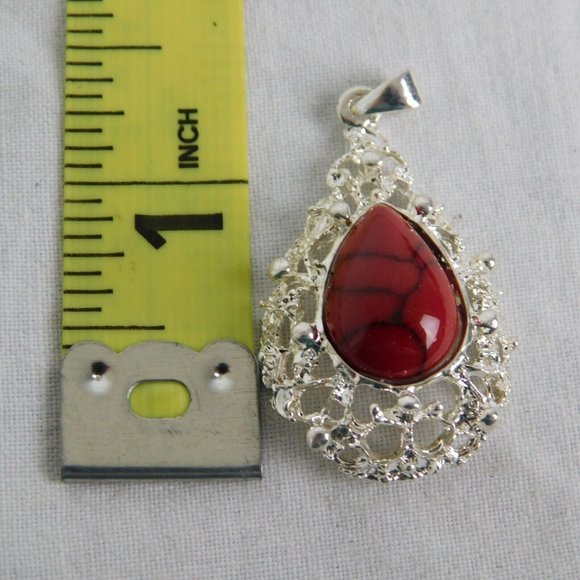 Teardrop Shaped (Mostly) Pendant Lot of 13 Shamrock Rhinestones Pea Pod Mustard - Picture 10 of 12